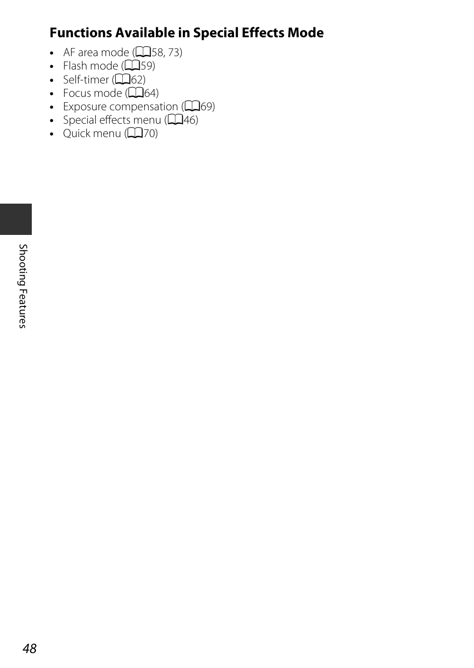 Functions available in special effects mode | Nikon P7800 User Manual | Page 68 / 270