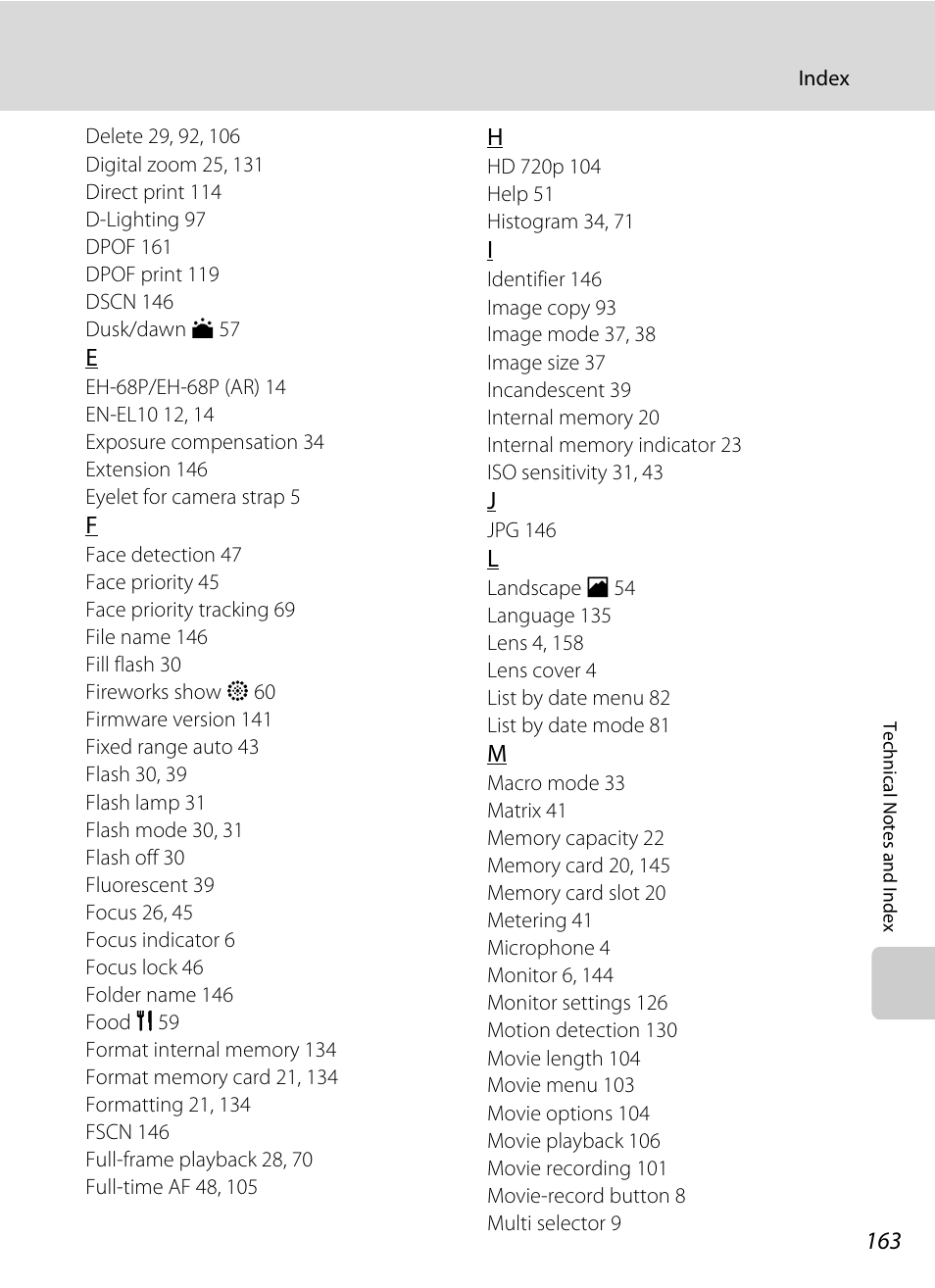 Nikon S5100 User Manual | Page 175 / 180