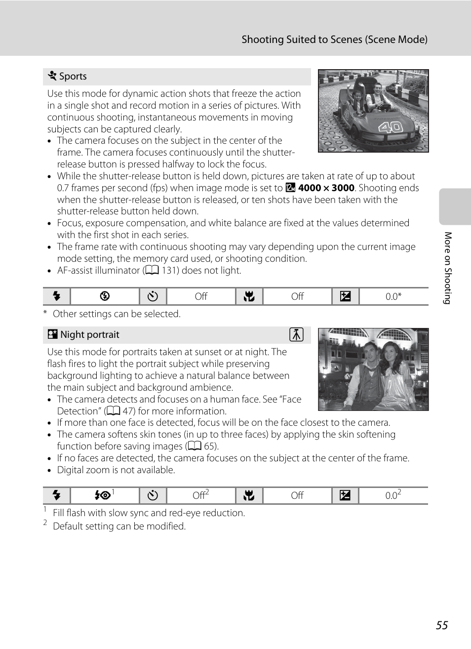 A 55), T portrait | Nikon S5100 User Manual | Page 67 / 180