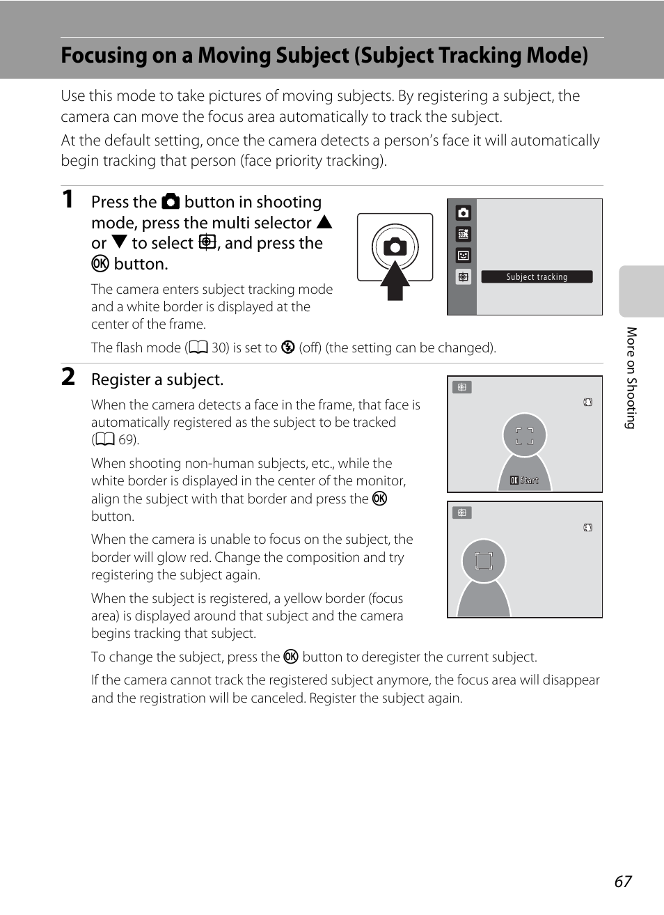 A 67, A 67) | Nikon S5100 User Manual | Page 79 / 180