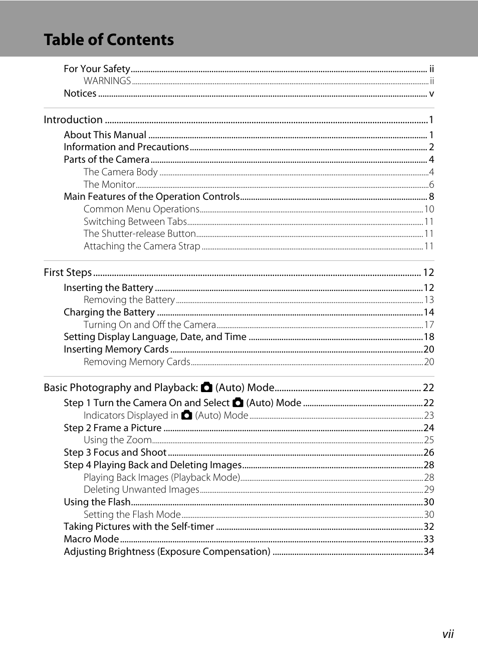 Nikon S5100 User Manual | Page 9 / 180