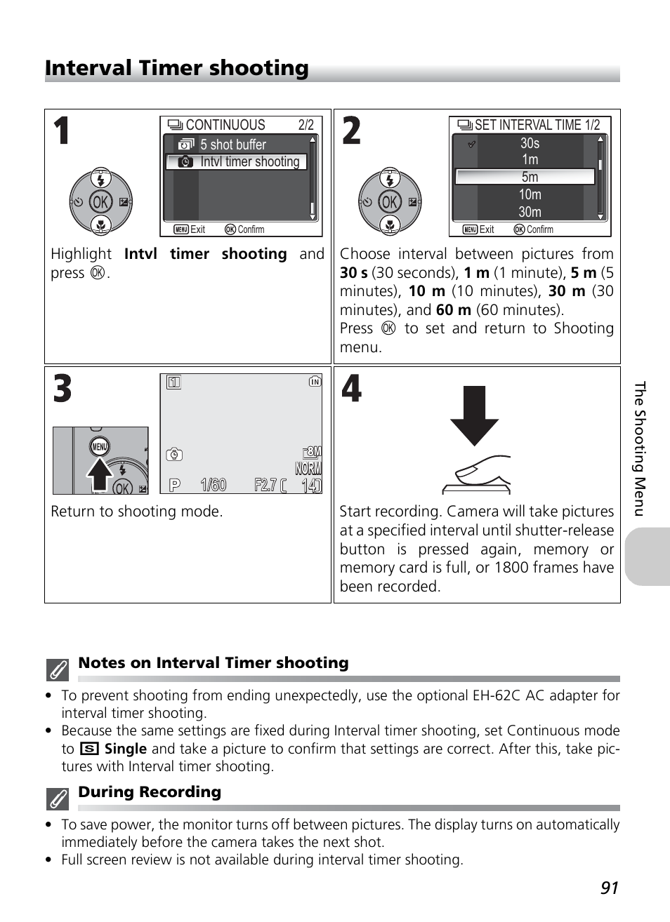 Interval timer shooting | Nikon P1 - P2 User Manual | Page 103 / 183