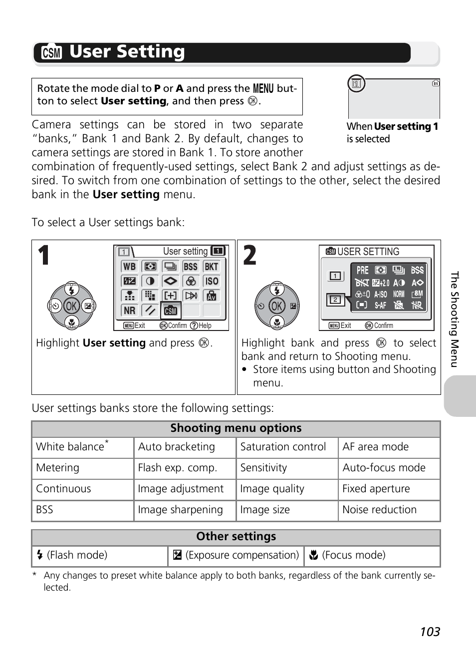 R user setting | Nikon P1 - P2 User Manual | Page 115 / 183