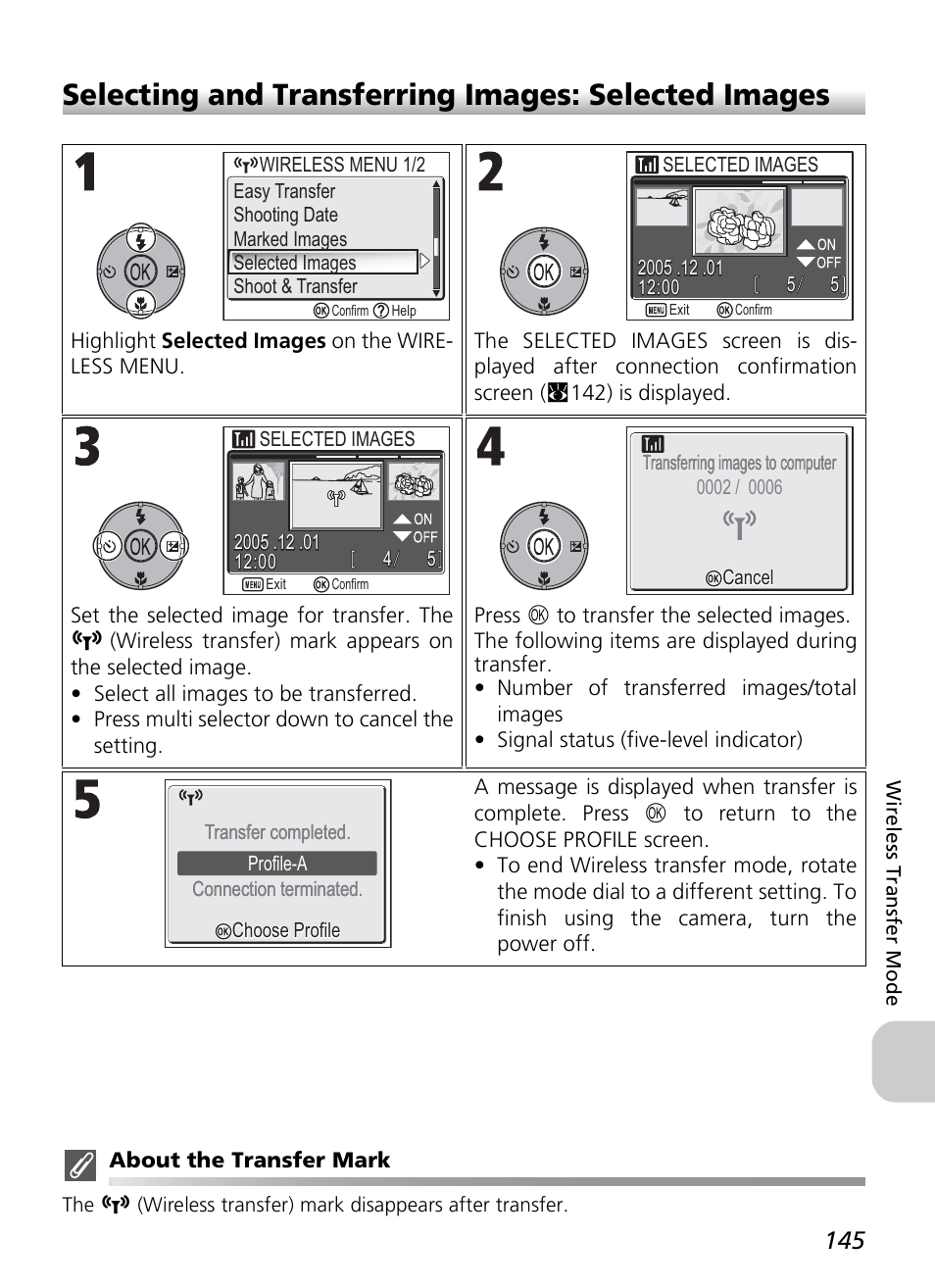 Selecting and transferring images: selected images | Nikon P1 - P2 User Manual | Page 157 / 183