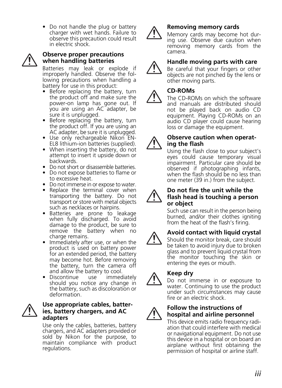 Nikon P1 - P2 User Manual | Page 5 / 183