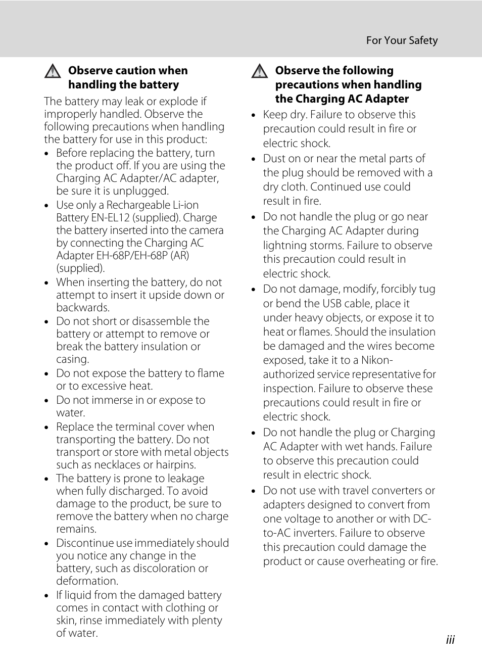 Nikon S8000 User Manual | Page 5 / 184