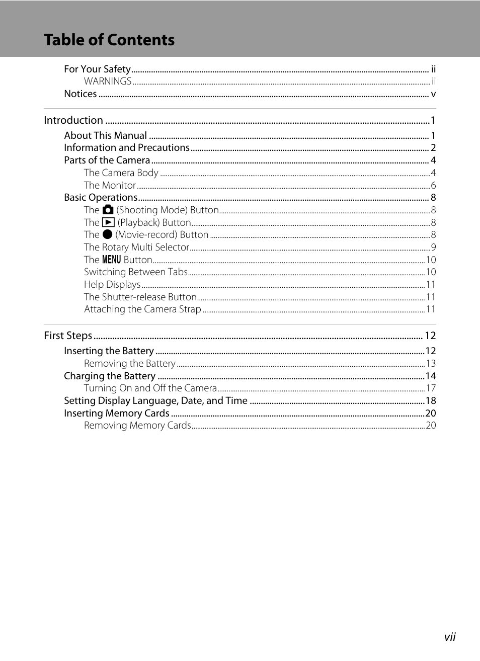 Nikon S8000 User Manual | Page 9 / 184