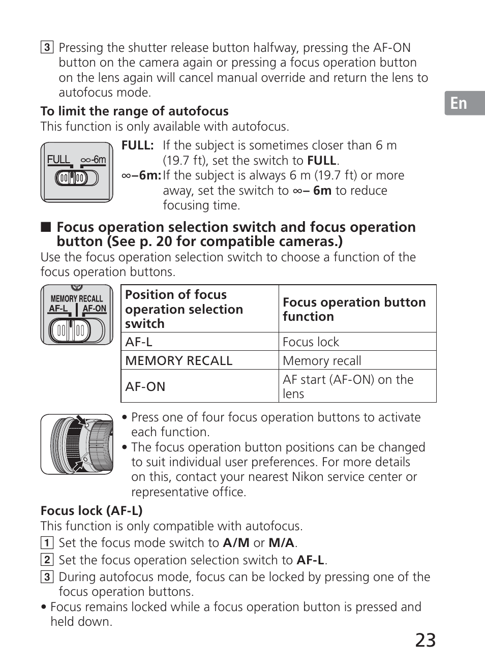Jp en de fr es se ru nl it ck ch kr | Nikon AI-S Zoom-NIKKOR ED 200-400mm f-4 User Manual | Page 23 / 228