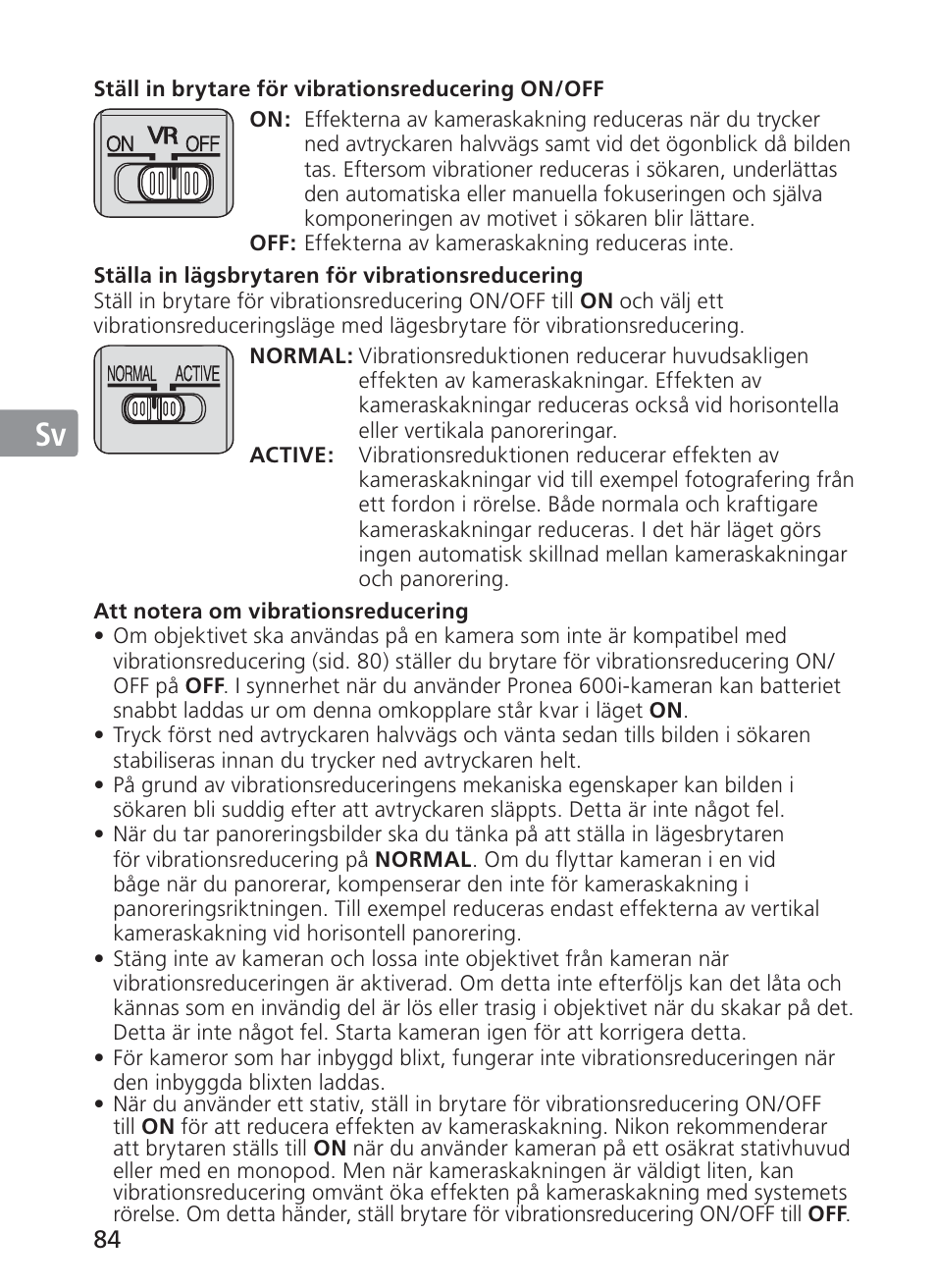 Jp en de fr es sv ru nl it ck ch kr | Nikon AI-S Zoom-NIKKOR ED 200-400mm f-4 User Manual | Page 84 / 228