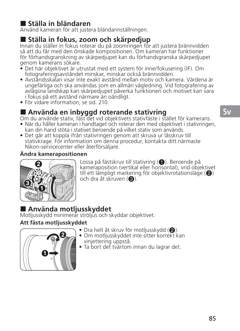 Jp en de fr es sv ru nl it ck ch kr | Nikon AI-S Zoom-NIKKOR ED 200-400mm f-4 User Manual | Page 85 / 228