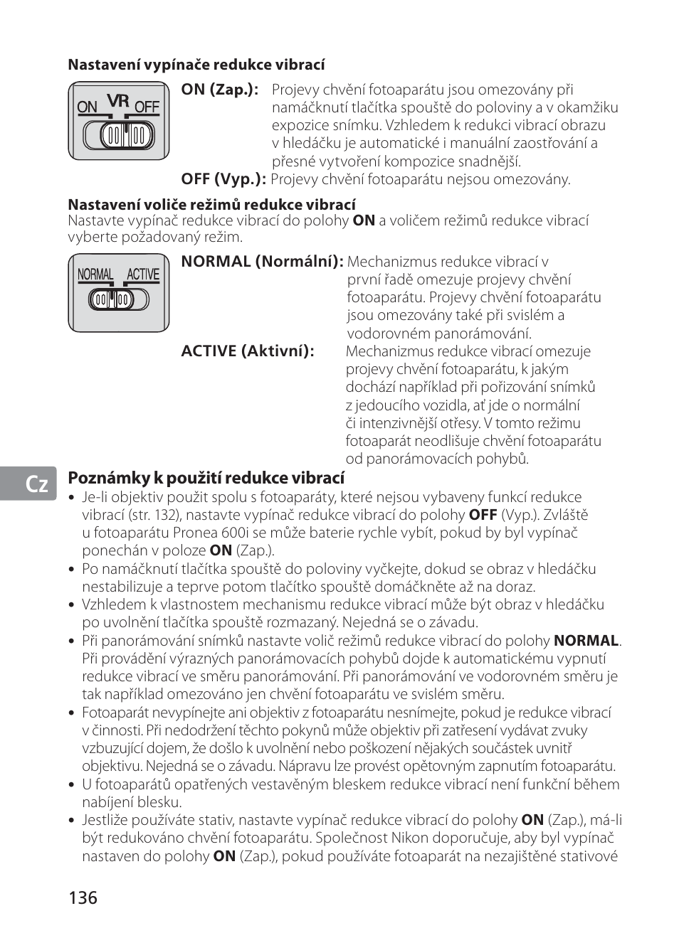 Jp en de fr es se ru nl it cz ch kr | Nikon AF-S VR II 200-400mm f-4G IF ED User Manual | Page 136 / 212
