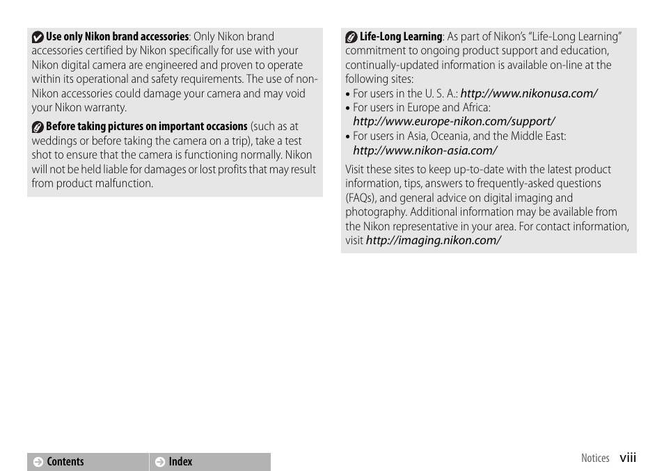 Nikon S01 User Manual | Page 10 / 96