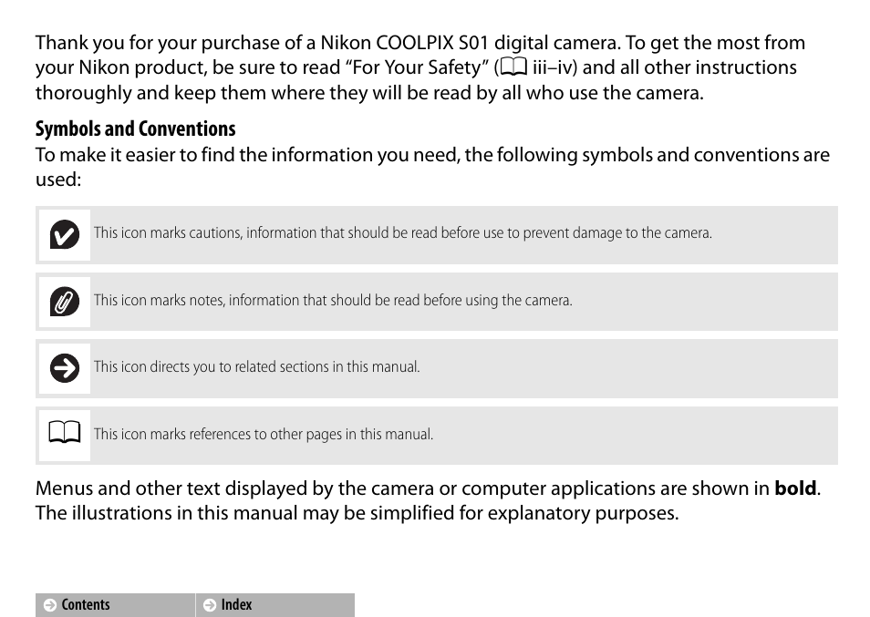 Nikon S01 User Manual | Page 2 / 96