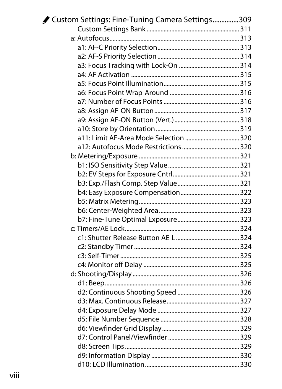 Viii | Nikon D4S User Manual | Page 10 / 500