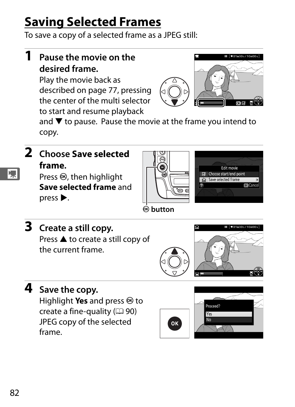 Saving selected frames | Nikon D4S User Manual | Page 104 / 500