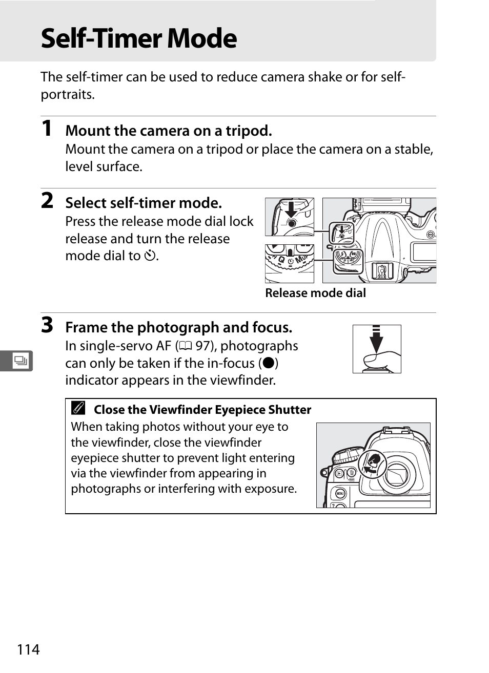Self-timer mode | Nikon D4S User Manual | Page 136 / 500
