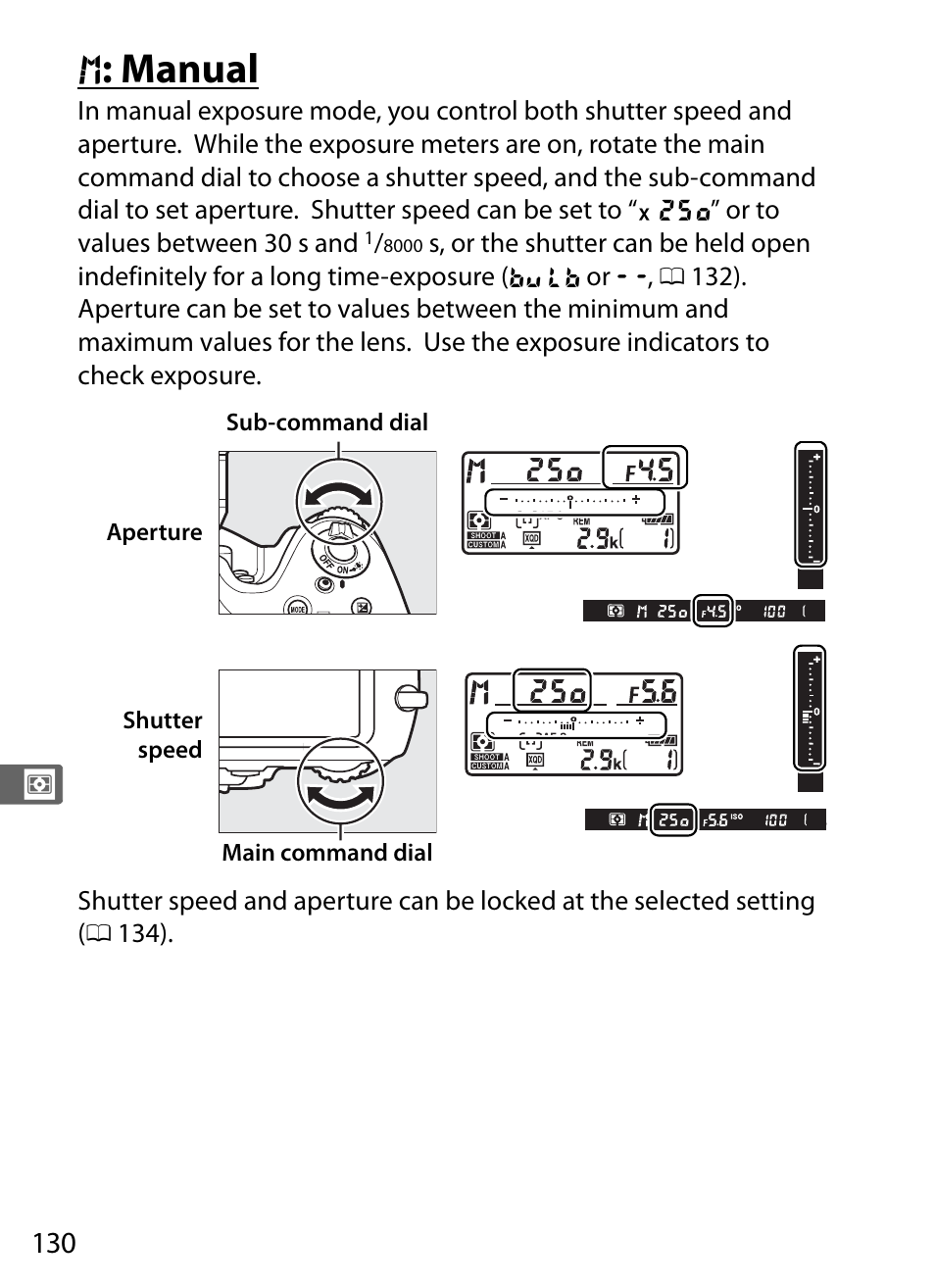 M: manual, H : manual | Nikon D4S User Manual | Page 152 / 500