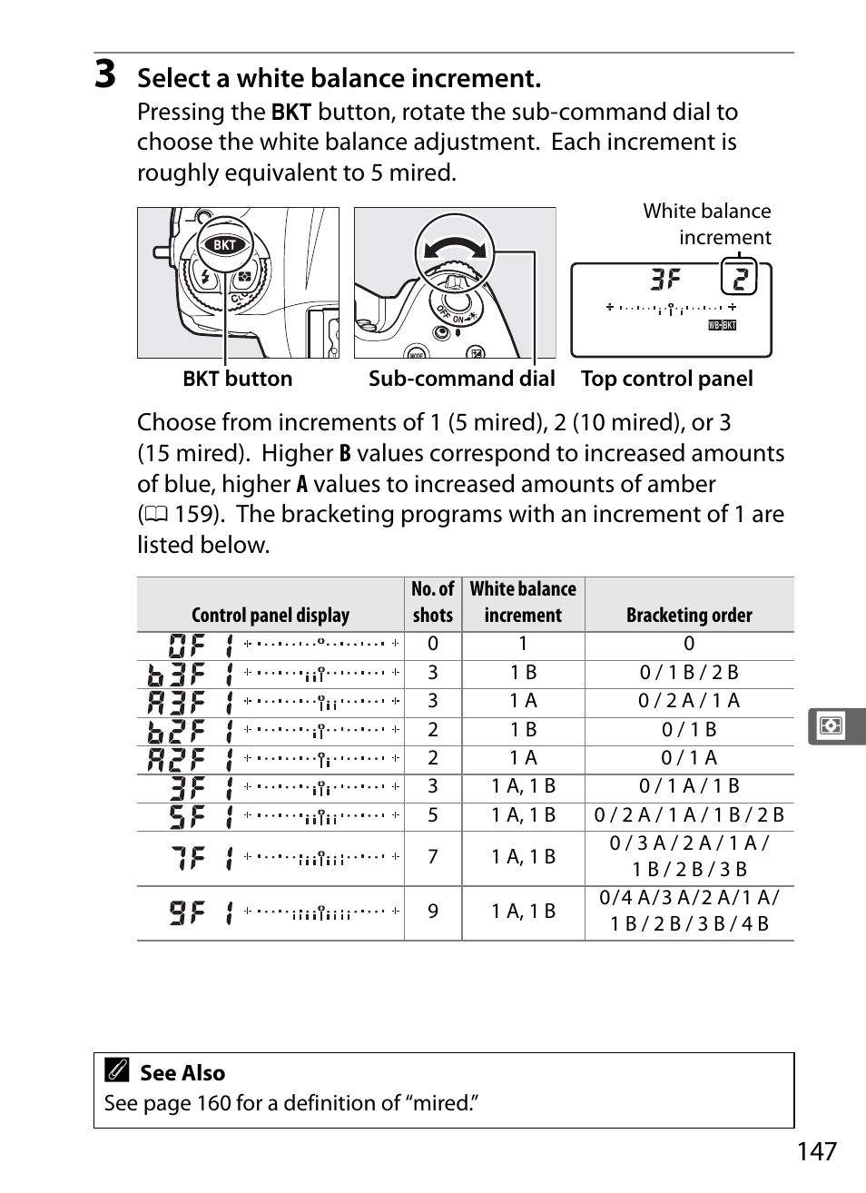 Select a white balance increment | Nikon D4S User Manual | Page 169 / 500