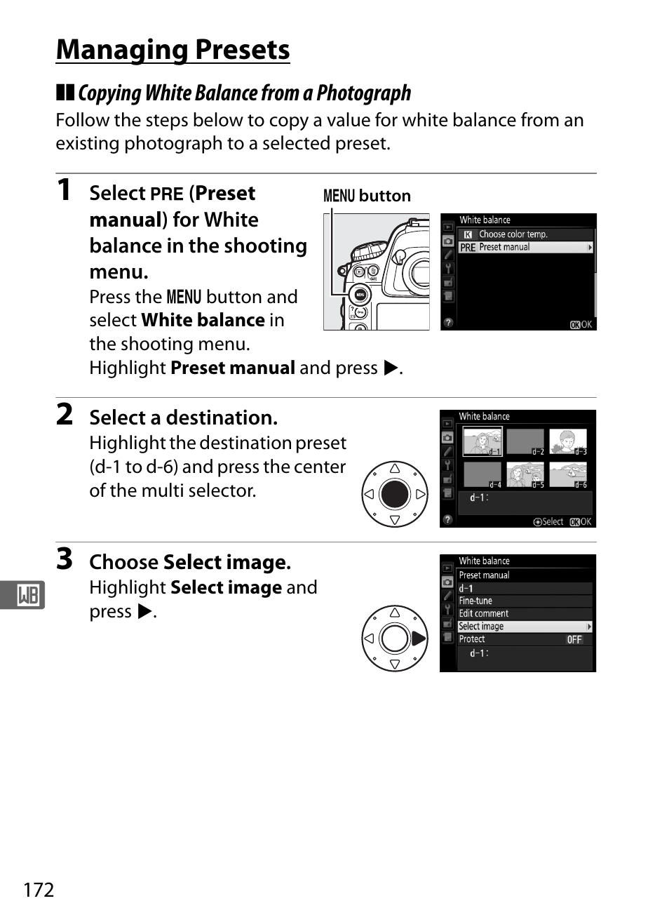 Managing presets | Nikon D4S User Manual | Page 194 / 500