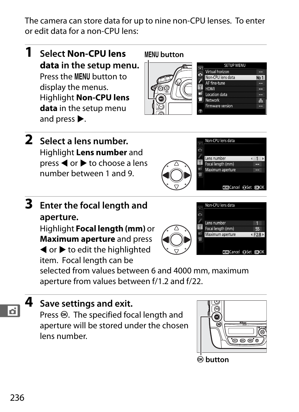 0 236) whe | Nikon D4S User Manual | Page 258 / 500