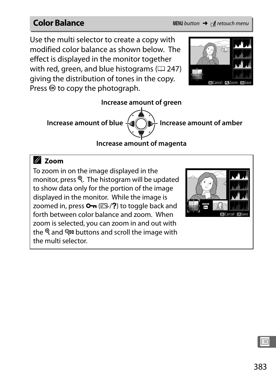 Color balance | Nikon D4S User Manual | Page 405 / 500