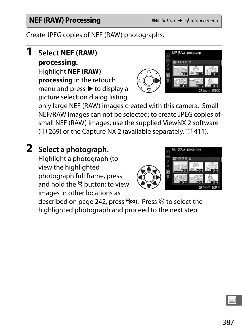 Nef (raw) processing | Nikon D4S User Manual | Page 409 / 500