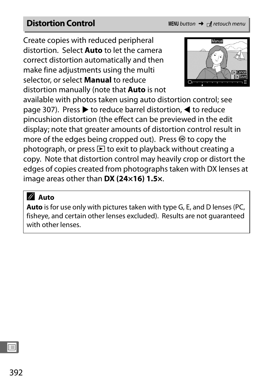 Distortion control | Nikon D4S User Manual | Page 414 / 500