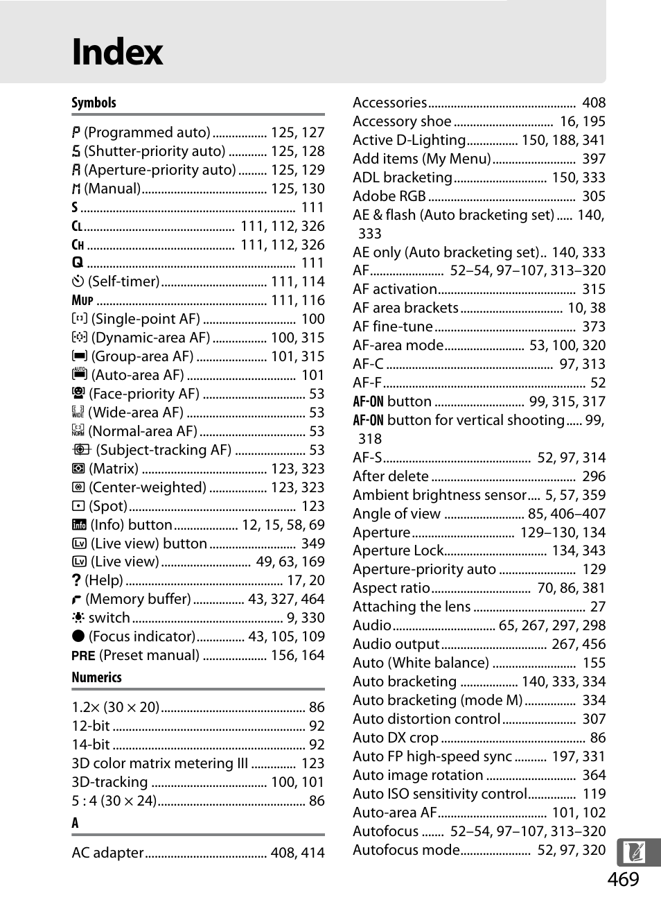 Index | Nikon D4S User Manual | Page 491 / 500