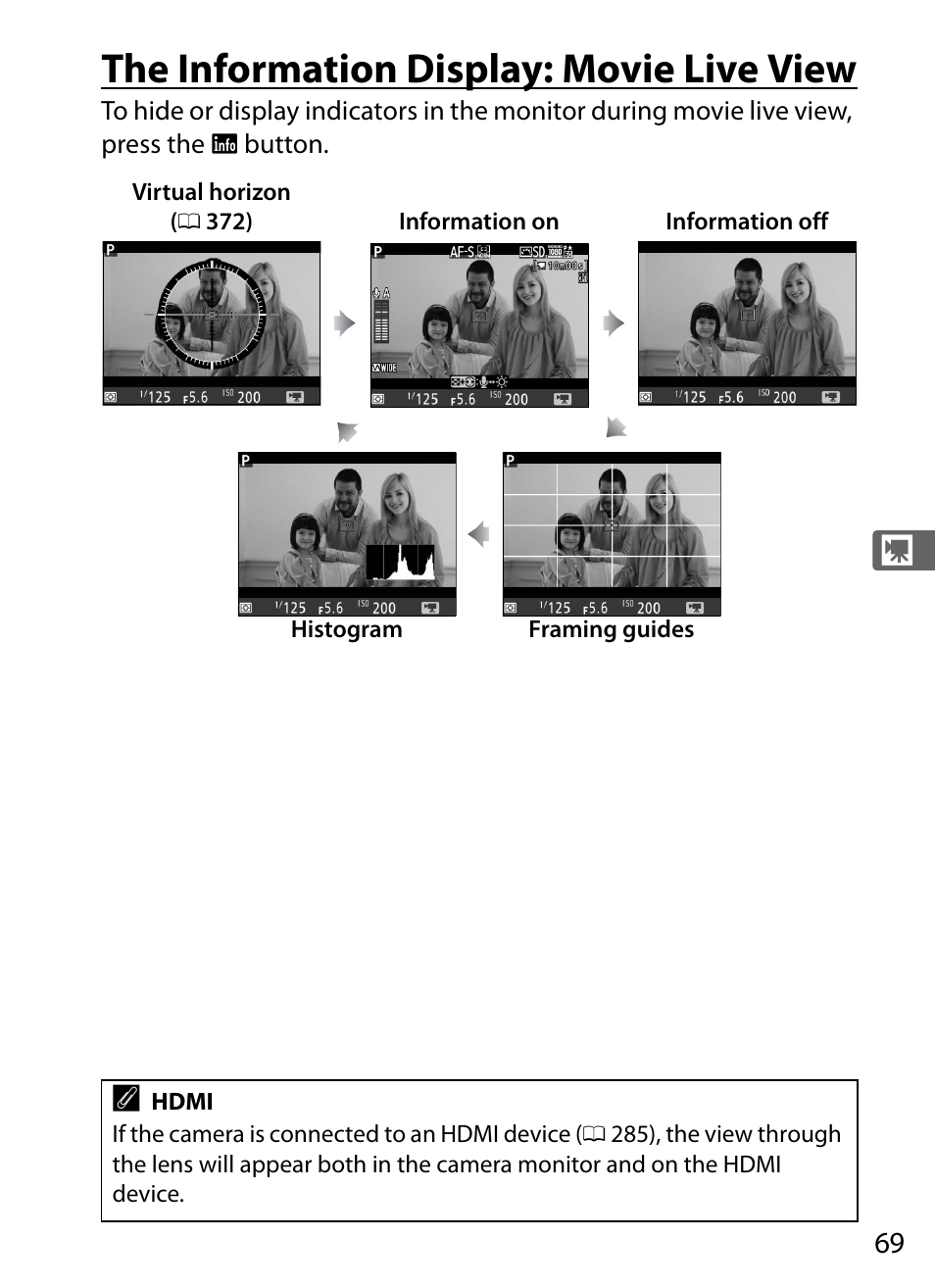 The information display: movie live view | Nikon D4S User Manual | Page 91 / 500