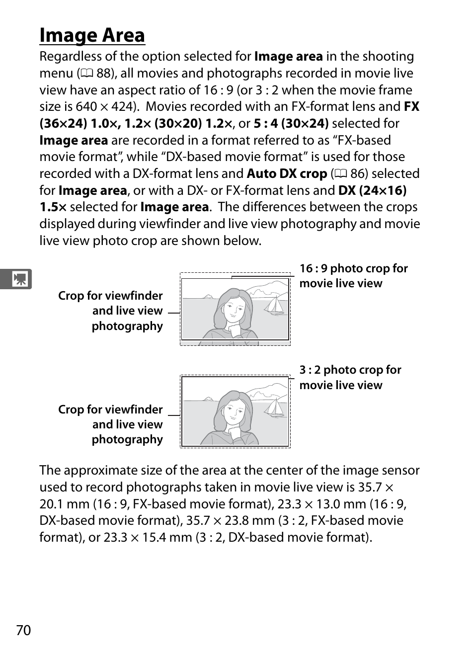 Image area | Nikon D4S User Manual | Page 92 / 500