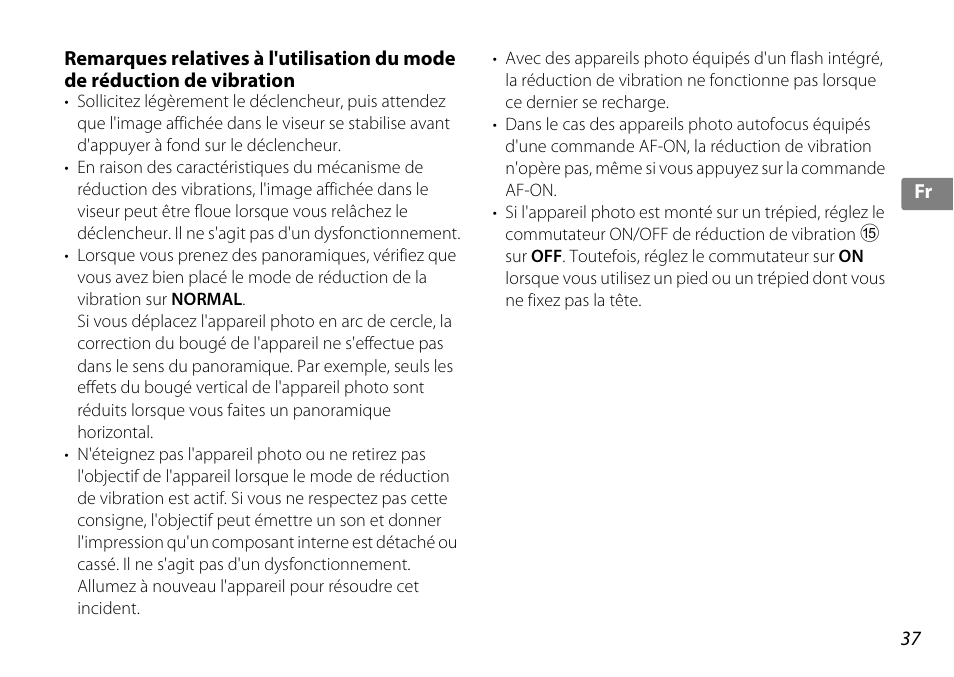 Nikon AF-S DX NIKKOR 18-200mm f-3.5-5.6G ED VR II User Manual | Page 37 / 148