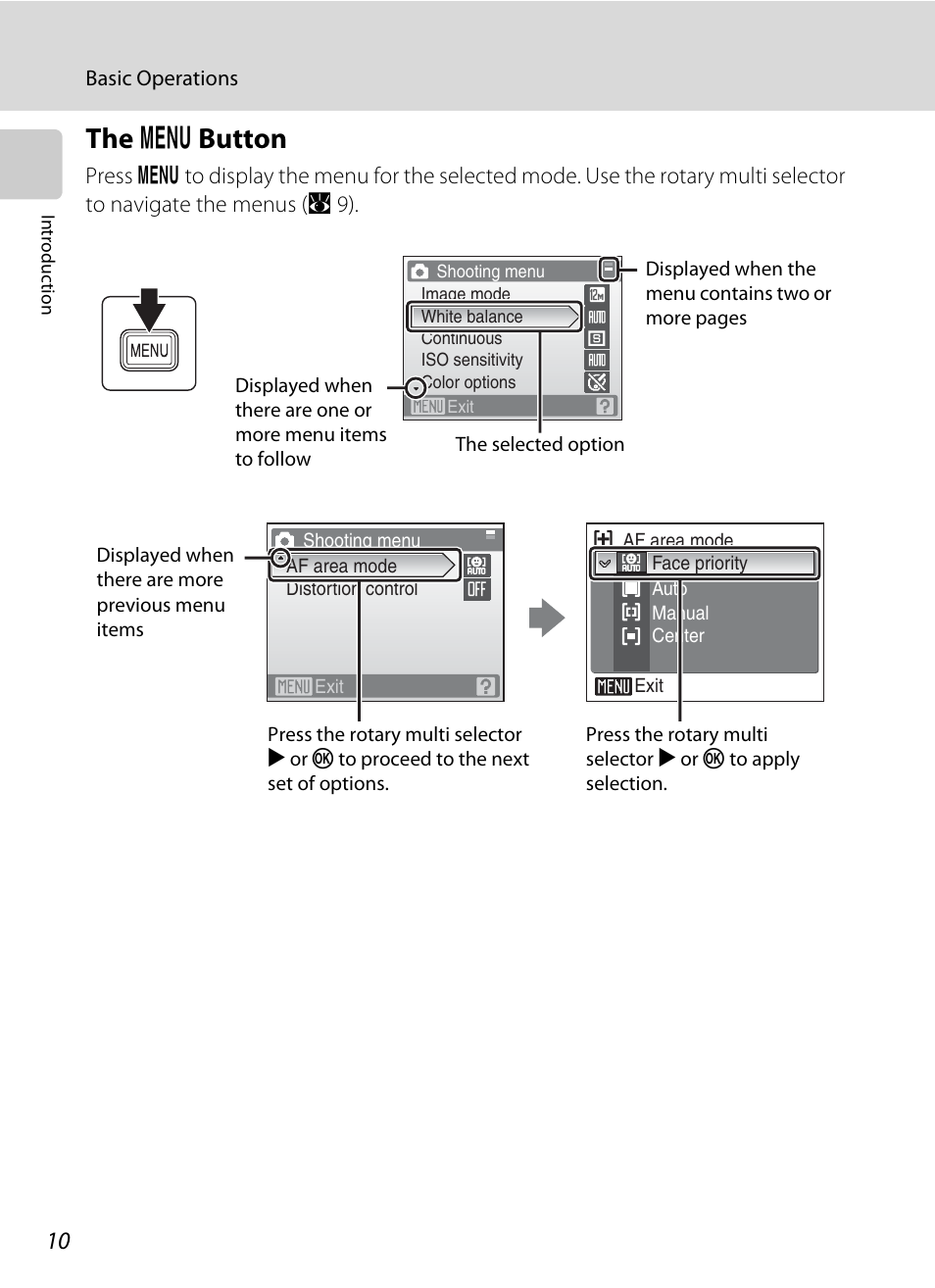 The menu button, D button, The d button | Nikon S700 User Manual | Page 22 / 148