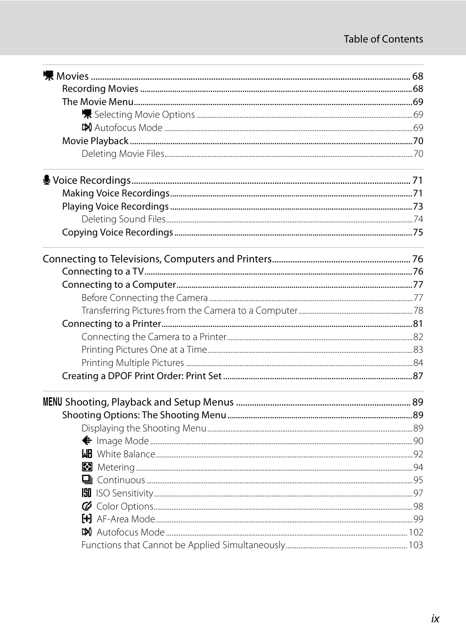 Nikon S620 User Manual | Page 11 / 164