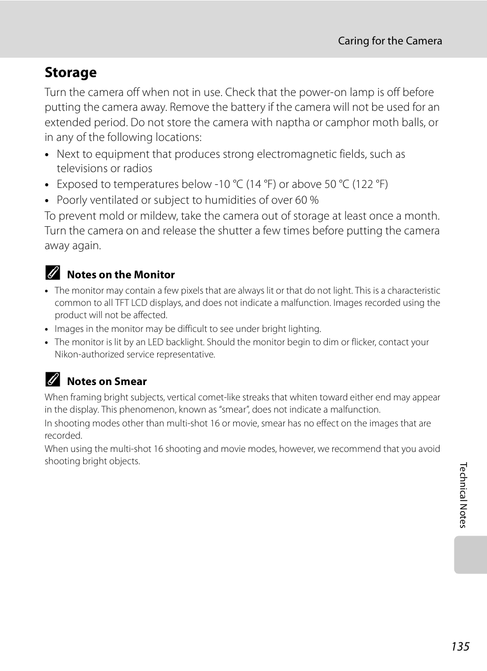 Storage | Nikon S620 User Manual | Page 147 / 164