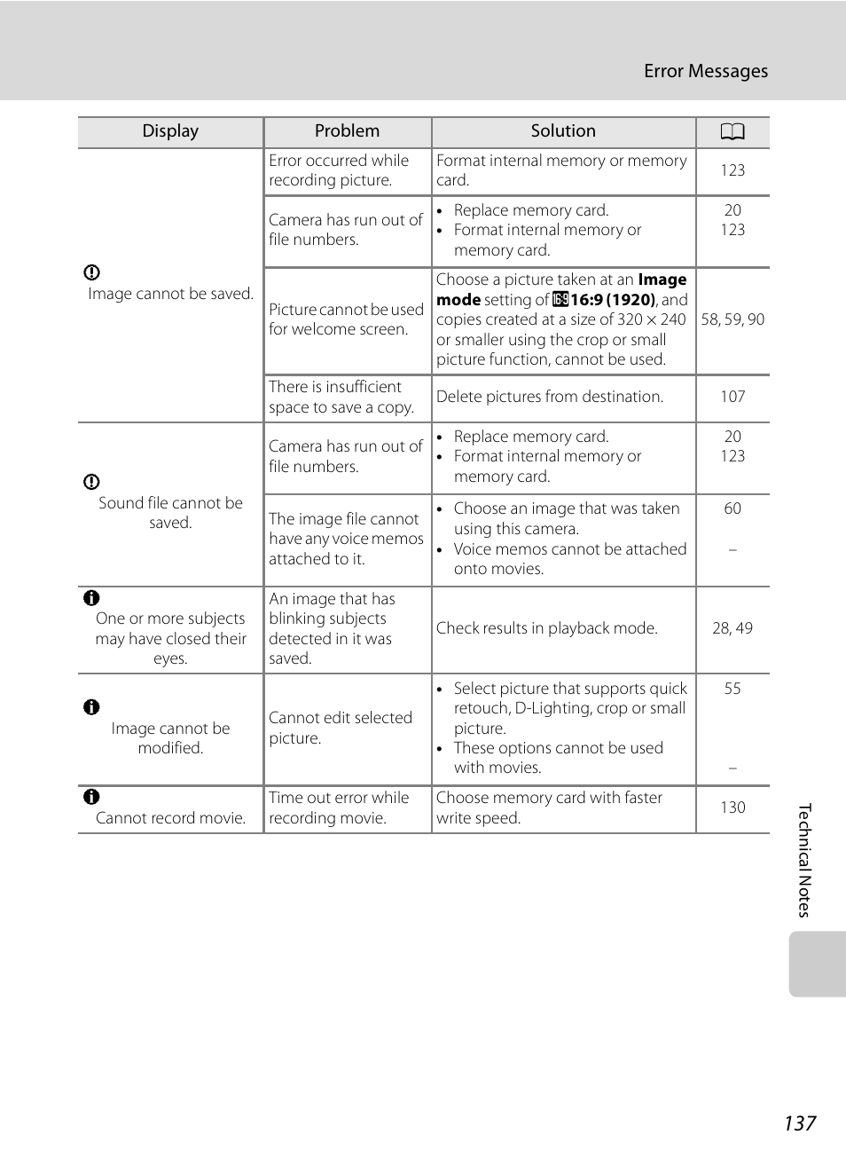 Nikon S620 User Manual | Page 149 / 164