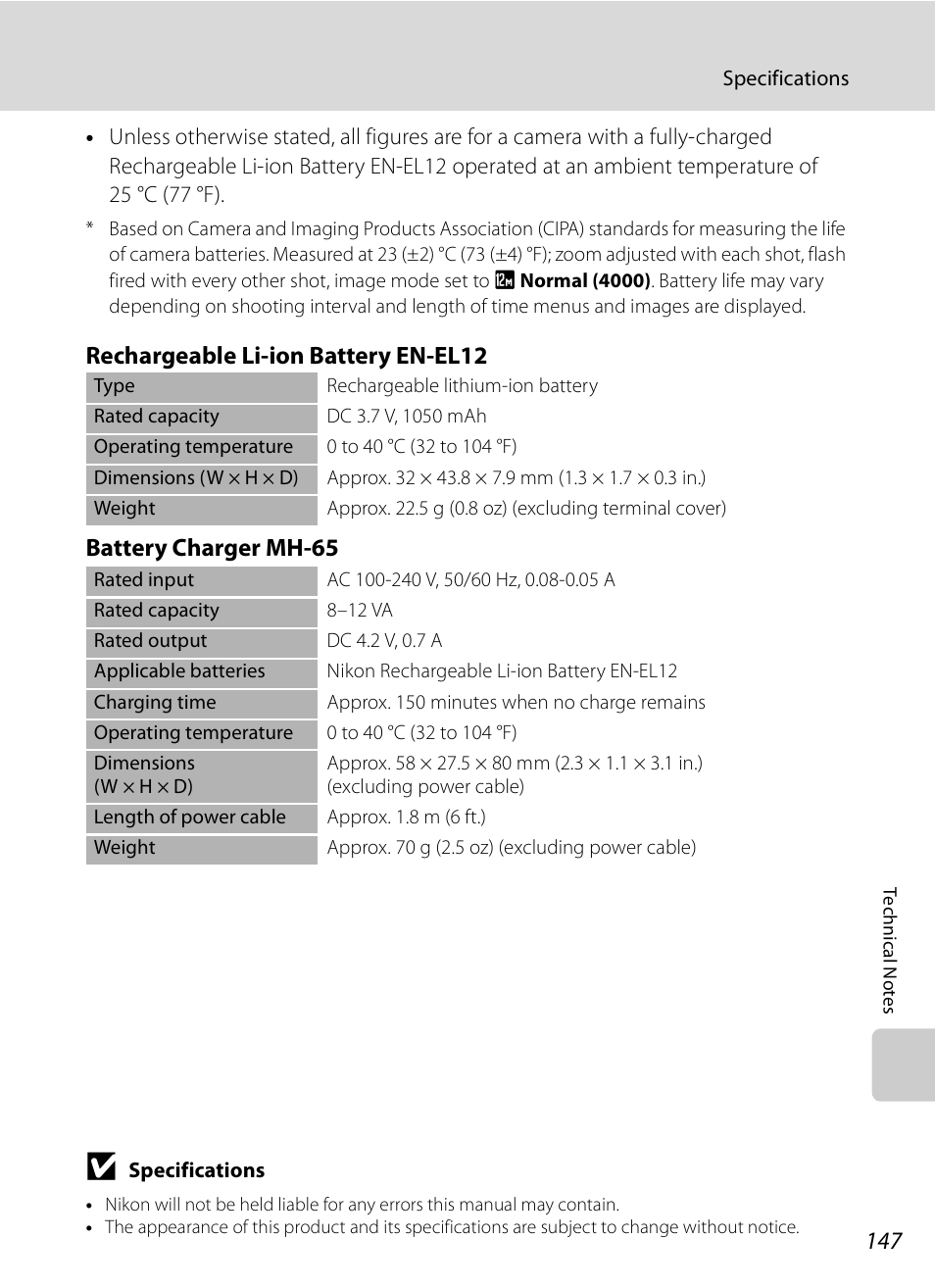 Nikon S620 User Manual | Page 159 / 164