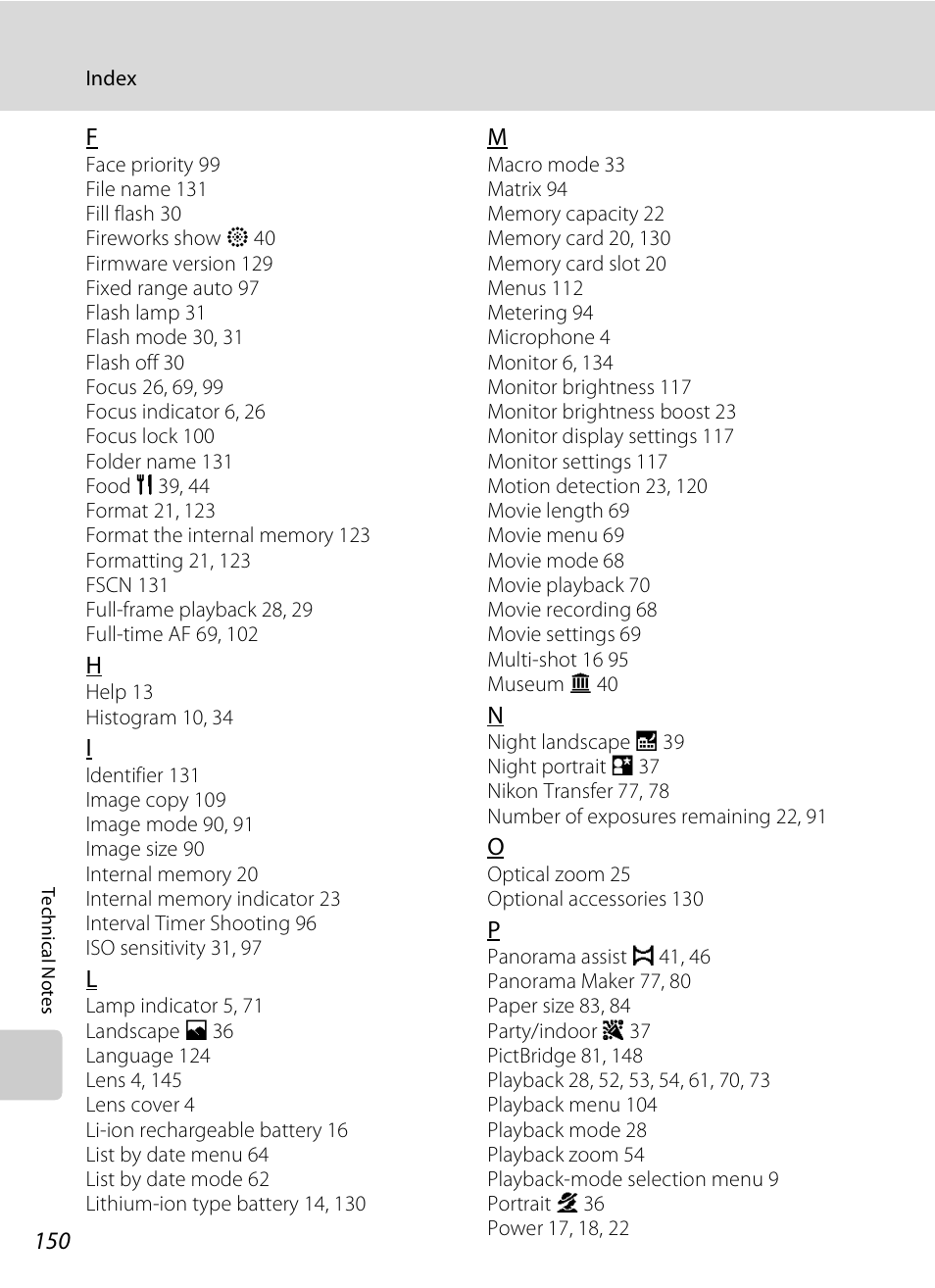 Nikon S620 User Manual | Page 162 / 164