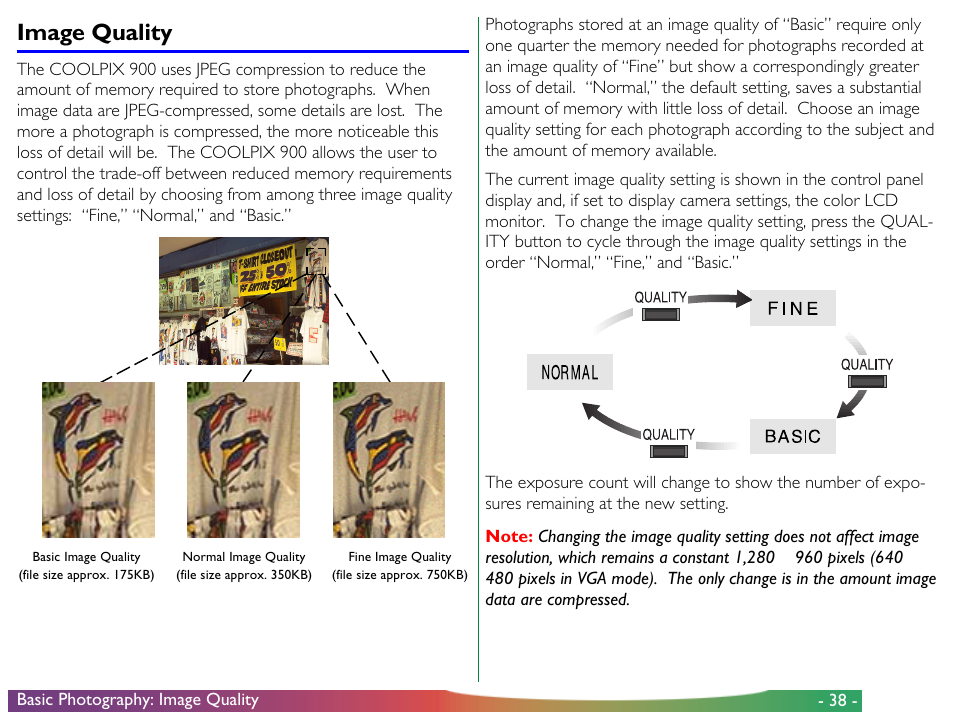 Image quality | Nikon 900 User Manual | Page 38 / 79