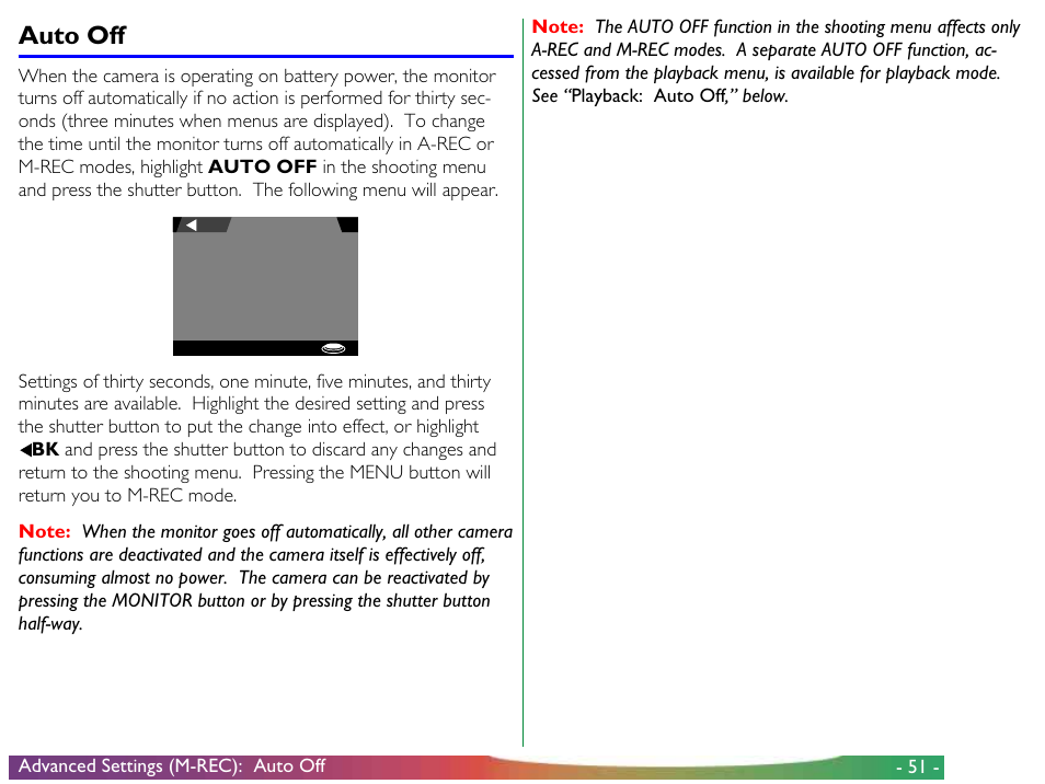 Auto off | Nikon 900 User Manual | Page 51 / 79