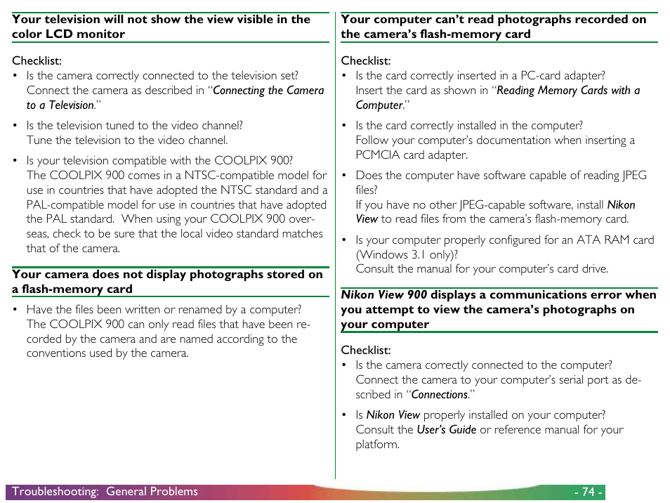 Nikon 900 User Manual | Page 74 / 79