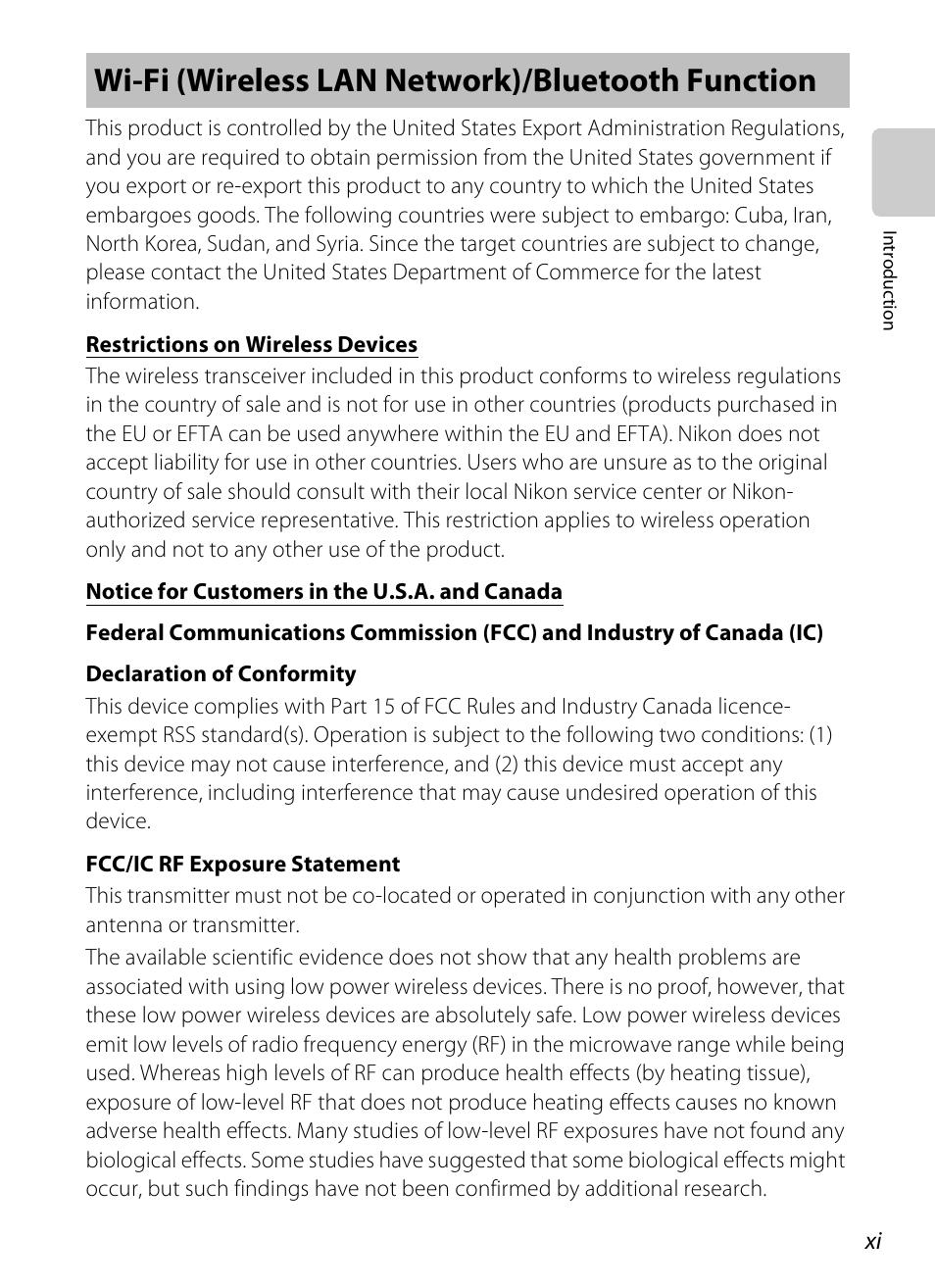 Wi-fi (wireless lan network)/bluetooth function | Nikon S800c User Manual | Page 13 / 224