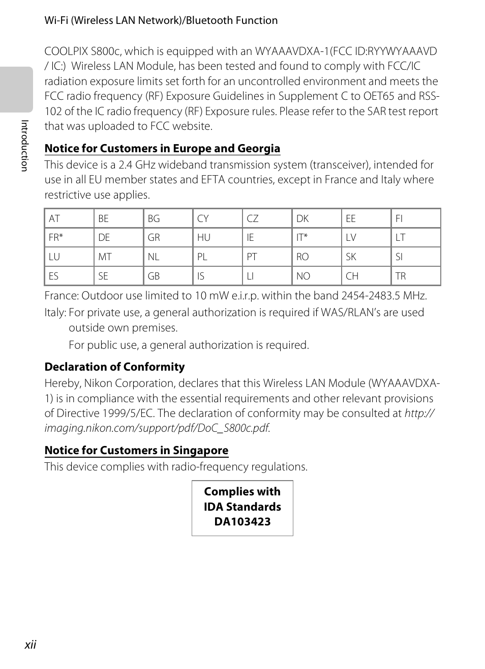 Nikon S800c User Manual | Page 14 / 224