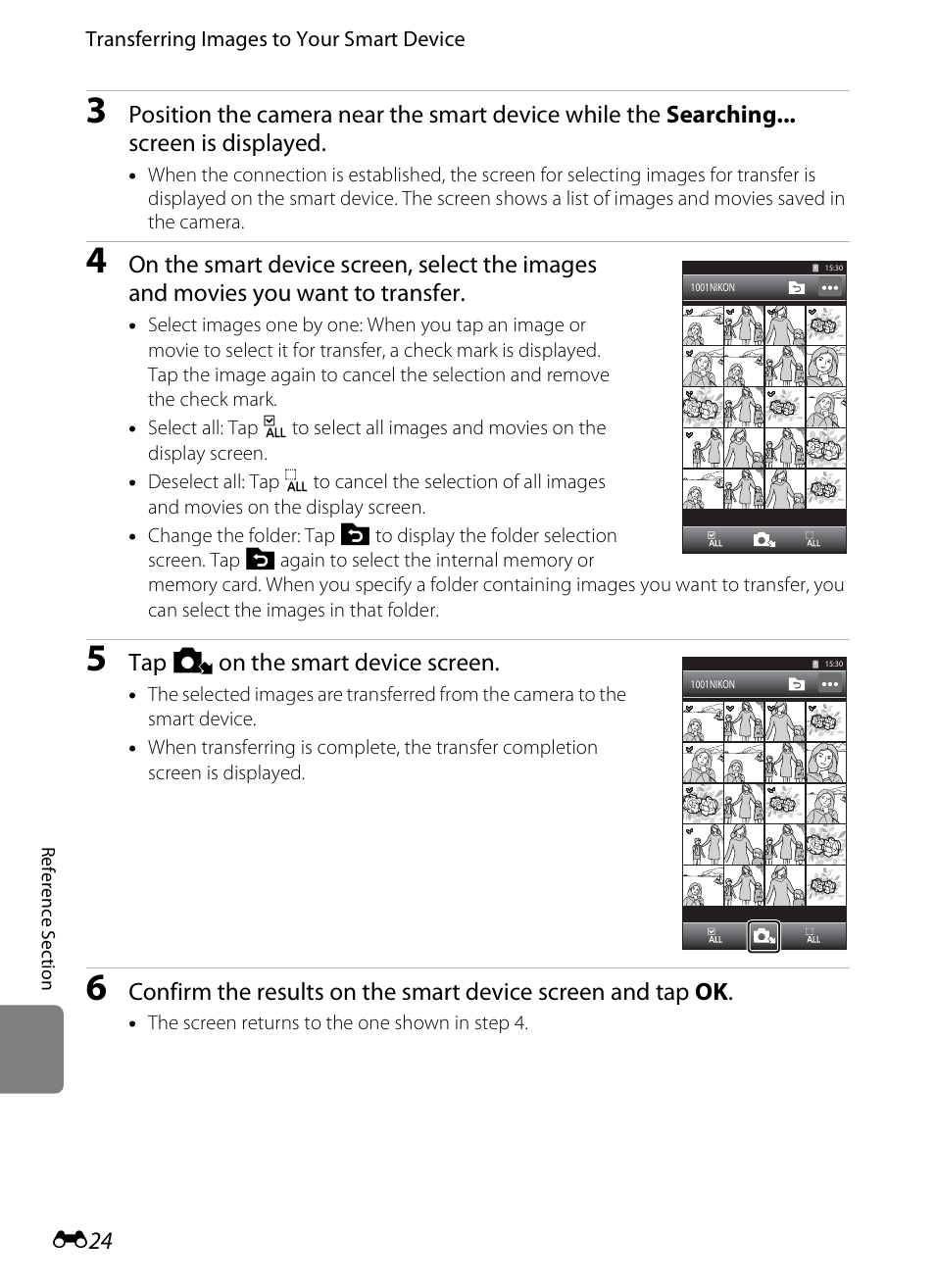 Tap b on the smart device screen | Nikon S800c User Manual | Page 140 / 224