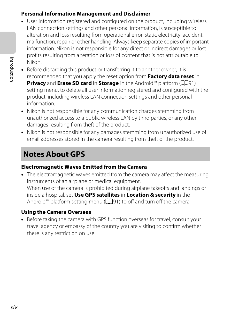 Notes about gps | Nikon S800c User Manual | Page 16 / 224