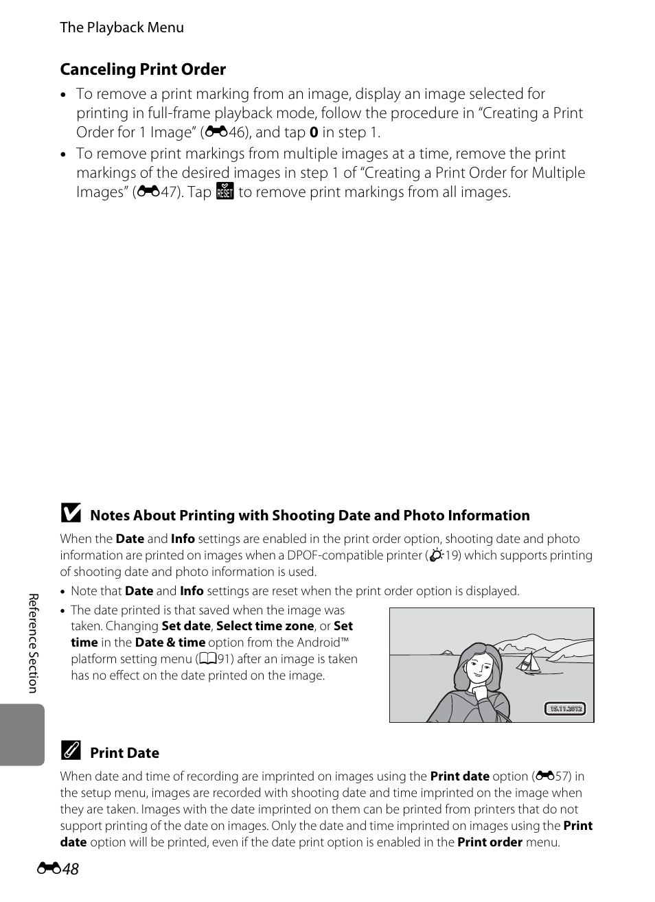 Canceling print order | Nikon S800c User Manual | Page 164 / 224