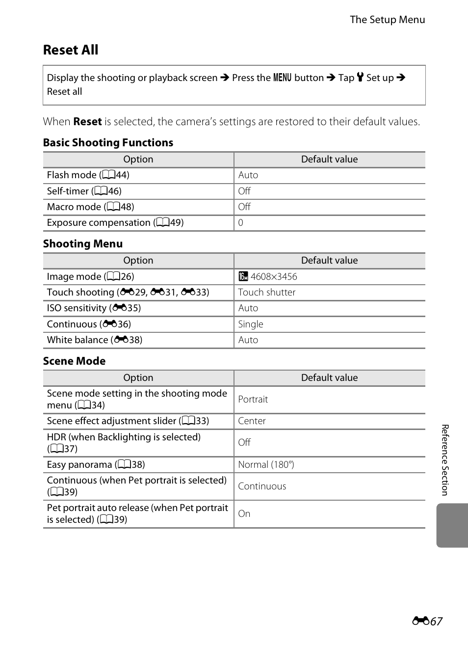 Reset all | Nikon S800c User Manual | Page 183 / 224