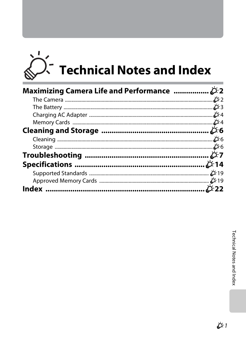 Technical notes and index | Nikon S800c User Manual | Page 197 / 224