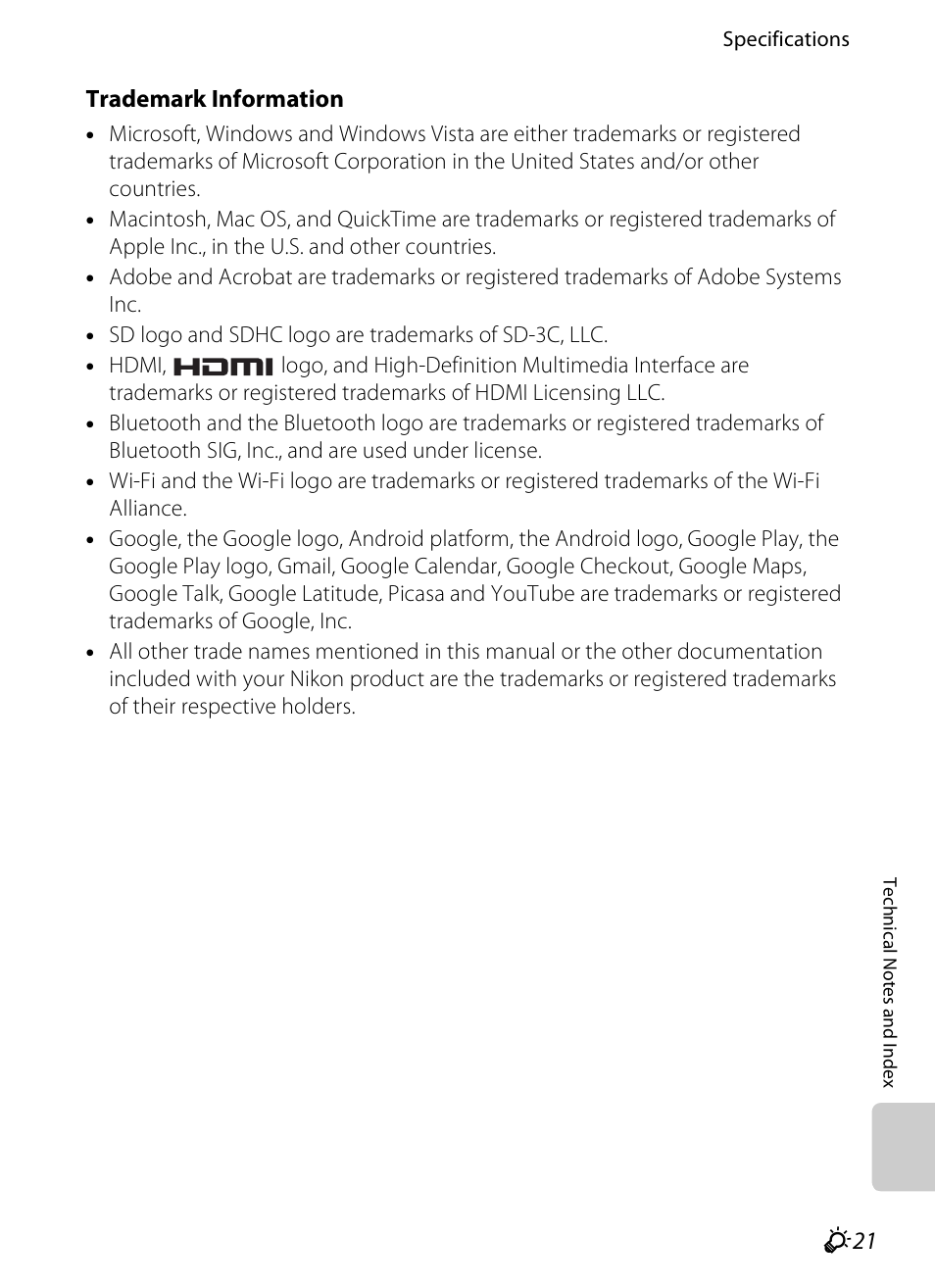 Nikon S800c User Manual | Page 217 / 224