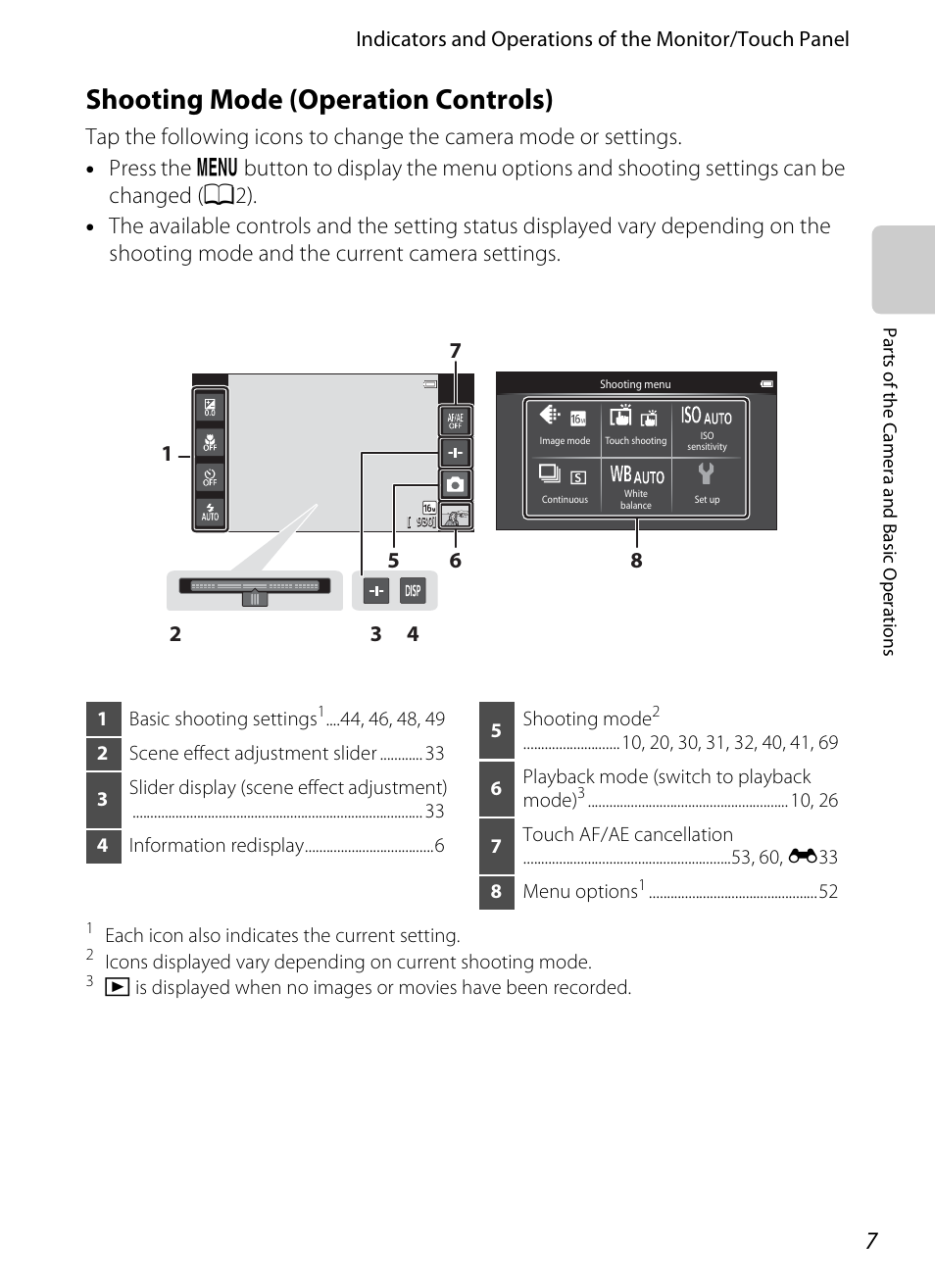 Shooting mode (operation controls) | Nikon S800c User Manual | Page 29 / 224