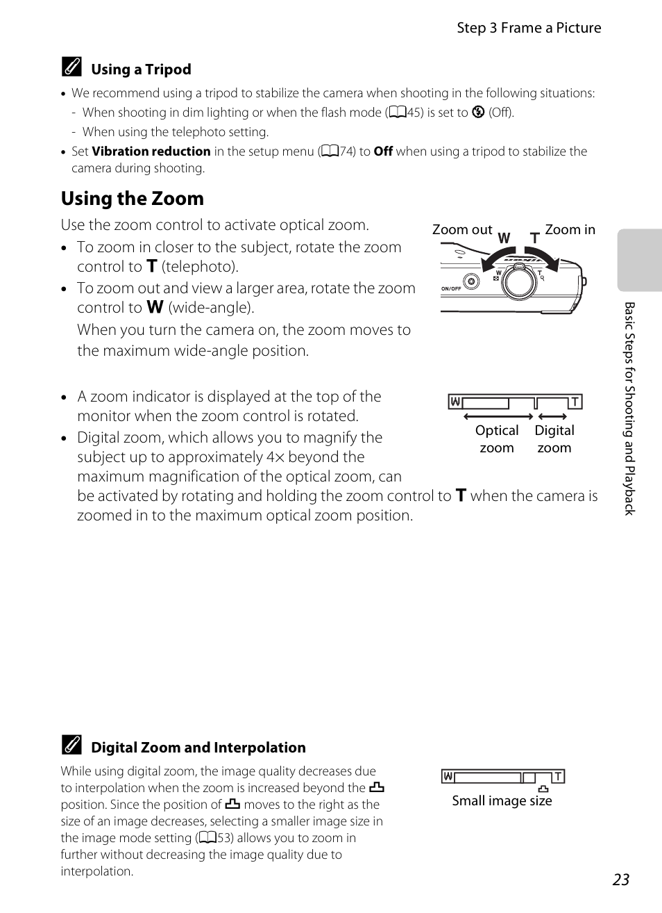 Using the zoom | Nikon S800c User Manual | Page 45 / 224